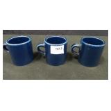 Navy Blue Mugs - Rosenthal Germany, 4?" h.