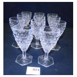 American Fostoria 4½" Hex Footed Wine Goblet