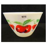 Fire King Red Apple & Cherries Splash Proof Bowl
