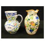 2 Pitchers - 1 - (Italy) 6?", 1 - (Hungary), 5½"