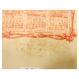 1909 Calendar Advertising Plate, 8¼" diam.