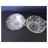 Patterned Glass Bowls, 1 - 2½" x 7", 1 - 2" x 5?"