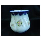 Floral Ceramic Container, Hand Painted, Floral