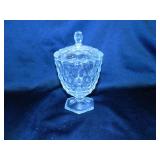 American Fostoria Candy Dish w/lid & hex base