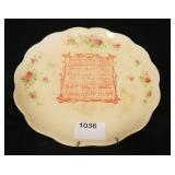 1909 Calendar Advertising Plate, 8¼" diam.