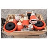 8 Kuhl Chicken Waterers & 2 Heat Lamps