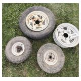 2 - 13' Rims & 1 Tire + 2 - 15x6.00 Tires