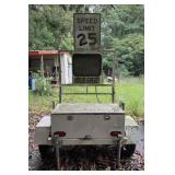 Trailer-mounted radar speed display unit featuring