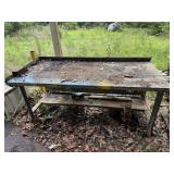 Metal work table.