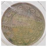 1917 Large Canadian Penny