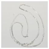Silver Chain Necklace Stamped 925  22'