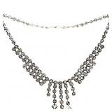 Vintage Jay Flex Crystal Sterling Silver Necklace