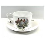 Royal Tuscan England Tea Cup & Saucer Hunt Scene