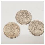 Lot of 3  British sixpence coin