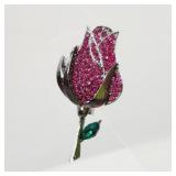 Crystal Rose Brooch