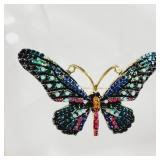Crystal Butterfly Brooch
