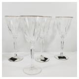 Noritake Crystal Wine Glasses w Stickers Germany