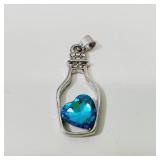 Ice Blue Crystal Pendant