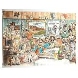 Vintage 1984 12 Horse Ale Beer Poster 20 x 28'