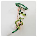 Comical Frog Brooch
