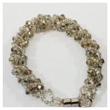 Vintage Crystal Bracelet Magnetic Closure