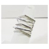 Unique Crystal Ring Size 6