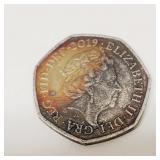2019  50 Pence Coin Uk England Britain