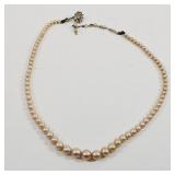 1940's Faux Pearl Necklace 14'
