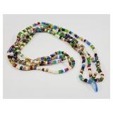 Vintage Colorful Glass Beaded 24' Necklace