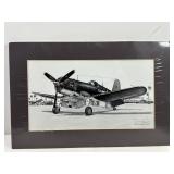 Lithograph Print F4U Corsair Airplane Doug Kinsley