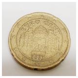 2002 Austrian 20 Euro Cent Coin