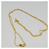 Twist Necklace Stamped 18kt Gold Filled 26' Long