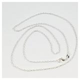 Silver Chain Necklace Stamped 925 24'