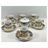 Vintage Dragon Handled Artig C.A.Espresso Set