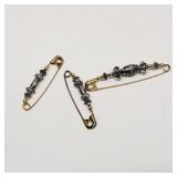 Lot of 3 Beaded Pins