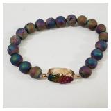 Rainbow Druzy Agate Bracelet