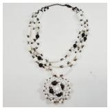 Glass Beaded Necklace Choker 14'