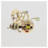 Smiling BumbleBee Brooch Bumble Bee