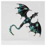 Dragon Brooch with Crystals