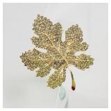 Maple Leaf Brooch Crystal