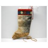 Real Animal Hide Christmas Stocking