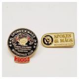 2 Spokes and Mags Lapel Pins
