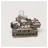 O.P.P. Golden Helmets  Lapel Pin