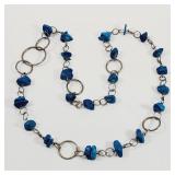 30' Necklace with Blue Stones