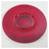 Vintage Ruby Red Cristal D'arques 8' Plate