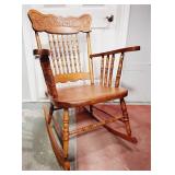 Antique Press Back Rocking Chair