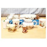 Lot of Vintage China Coffee Mugs plus