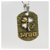 Bronze I Love You Pendant