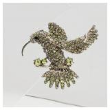 Crystal Hummingbird Brooch
