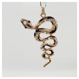 Crystal Snake Pendant